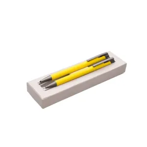 JUNIOR - Darčeková sada kov mechanická ceruzka +guľočkové pero ARMI SOFT žltá #6487098