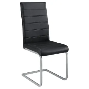 Juskys Konzolová stolička Vegas sada 2 kusov zo syntetickej kože v čiernej farbe