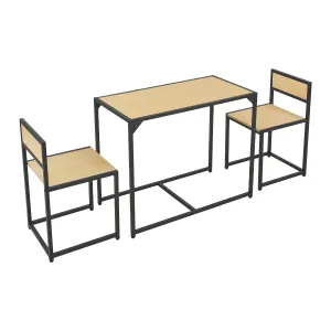 Juskys Súprava kuchynského stola so stolom a 2 stoličkami - svetlé prevedenie
