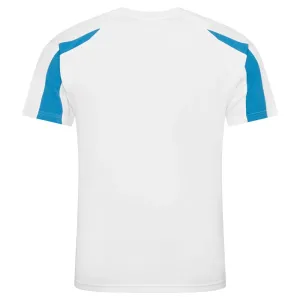 Just Cool Detské športové tričko Contrast Cool T - Biela / modrá | 12-13 rokov