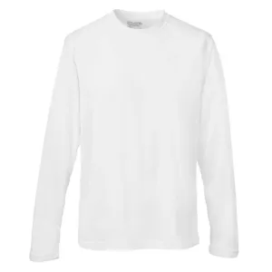 Just Cool Pánske športové tričko s dlhým rukávom Cool T - Arktická biela | L