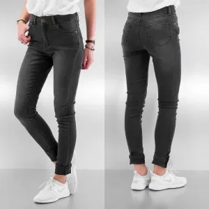 Just Rhyse High Waist Skinny Jeans Grey - Size:W 28