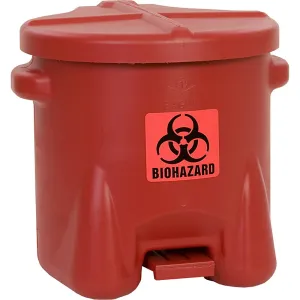 Bezpečnostná nádoba z PE plechu na likvidáciu biologických odpadov Justrite #3741678