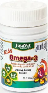 Jutavit Omega-3 Kids žuvacie kapsuly s príchuťou pomaranča 45 ks