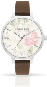 Náramkové hodinky JVD SUNDAY Rose Alive VINTAGE FLOWERS