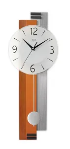 Drevené sklenené tiché kyvadlové hodiny JVD NS22013/41, 65cm #8211073