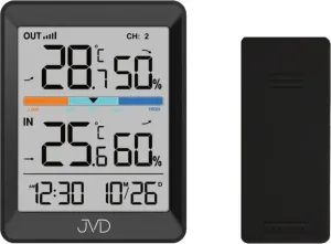 JVD Digitální hodiny s teploměrem a vlhkoměrem T3340.1