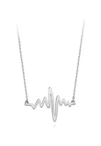JVD Módne strieborný náhrdelník EKG krivka SVLN0016SH20045