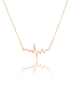 JVD Módny bronzový náhrdelník EKG krivka SVLN0016SH2RO45
