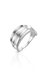 JVD Elegantný strieborný prsteň so zirkónmi SVLR0390XH2BI 52 mm