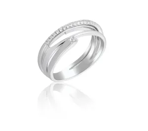 JVD Elegantný strieborný prsteň so zirkónmi SVLR0391XH2BI 52 mm