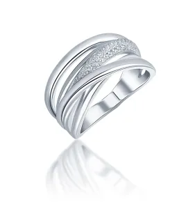 JVD Elegantný strieborný prsteň so zirkónmi SVLR0396XH2BI 52 mm