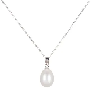 JwL Luxury Pearls Strieborný náhrdelník s pravou perlou 45 cm JL0436 (retiazka, prívesok) 55 cm