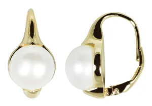 JwL Luxury Pearls Pozlátené náušnice s pravými perlami JL0532