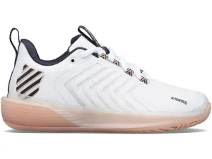 Women's K-Swiss Ultrashot 3 White/Peach EUR 40 Tennis Shoes