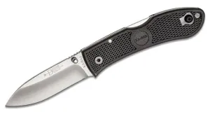 Zatvárací nôž KA-BAR® Dozier Folding Hunter – Strieborná čepeľ - Satin, Čierna (Farba: Čierna, Varianta: Strieborná čepeľ - Satin) #5806206