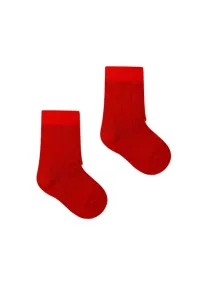 Kabak Socks Kids Classic Ribbed Red/Navy Blue #4291531
