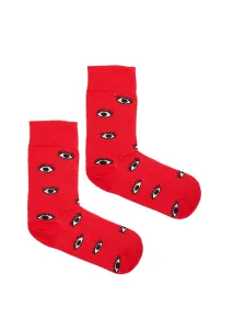 Kabak Unisex's Socks Patterned Red Eyes #4290562