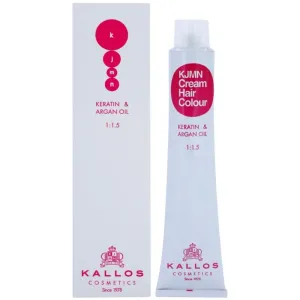 Kallos KJMN Cream Hair Colour Keratin & Argan Oil farba na vlasy s keratínom a argánovým olejom odtieň 6.1 Dark Ash Blond  100 ml