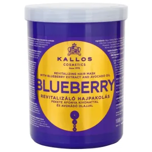 Kallos Cosmetics Blueberry 1000 ml maska na vlasy pre ženy na poškodené vlasy; na šedivé vlasy