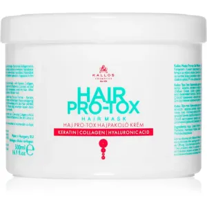 Kallos Hair Pro-Tox maska pre slabé a poškodené vlasy s kokosovým olejom, kyselinou hyalurónovou a kolagénom 500 ml