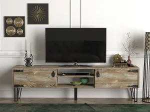 TV stolek COSTA 180 cm černý/ořech