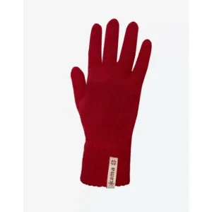 Pletené Merino rukavice Kama R101 124 tmavo červené M