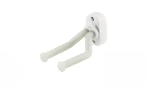 K&M 16280 Guitar wall mount white with translucent support elements