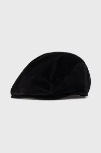 Manšestrová čiapka Kangol čierna farba