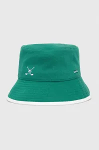 Obojstranný klobúk Kangol zelená farba