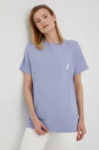 Bavlnené tričko Kangol KLEU006.D-115, fialová farba,