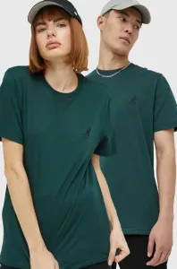 Bavlnené tričko Kangol zelená farba, s potlačou #4226998
