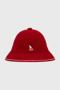 Vlnený klobúk Kangol červená farba, vlnený