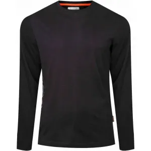Kappa LOGO MILEV Pánske tričko s dlhým rukávom, čierna, veľkosť 2XL