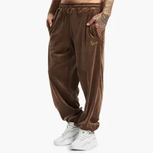 Karl Kani Small Signature Velvet Pants Brown - Size:XL