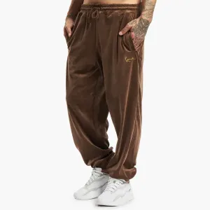 Karl Kani Small Signature Velvet Pants Brown - Size:XS