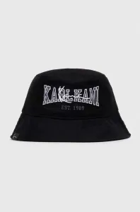 Bavlnený klobúk Karl Kani čierna farba, bavlnený