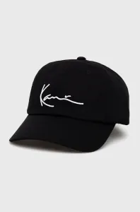 Bavlnená čiapka Karl Kani KKMACCQ12003-black, čierna farba, s nášivkou