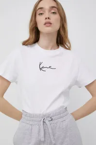 Bavlnené tričko Karl Kani biela farba, #7558450