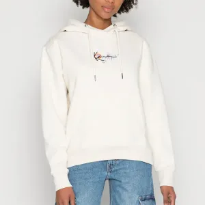 WMNS Sweatshirt Karl Kani Small Signature Flower Loose Fit Hoodie off white - Size:2XL