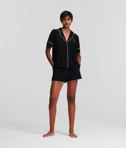 Pyžamo Karl Lagerfeld Logo Jersey Pj Set Čierna Xl