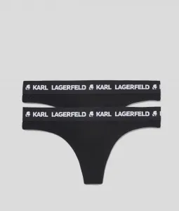 Spodná Bielizeň Karl Lagerfeld Logo Thong 2-Pack Čierna L
