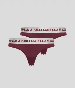 Spodná Bielizeň Karl Lagerfeld Metallic Logo Thong 2-Pack Červená L