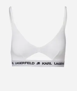 Spodná Bielizeň Karl Lagerfeld Peephole Logo Bra Biela L #3776718