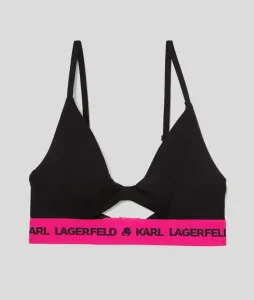 Spodná Bielizeň Karl Lagerfeld Peephole Logo Bra Čierna Xs
