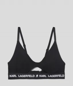 Spodná Bielizeň Karl Lagerfeld Peephole Logo Bra Čierna Xs #3777305