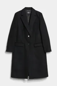 Kabát Karl Lagerfeld Tailored Coat W/Tape Čierna 38