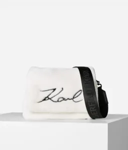 Kabelka Karl Lagerfeld K/Signature Soft Bgtt Faux Fur Biela None