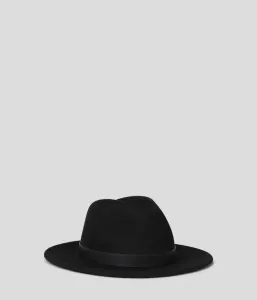 Klobúk Karl Lagerfeld K/Signature Fan Fedora Hat Čierna None