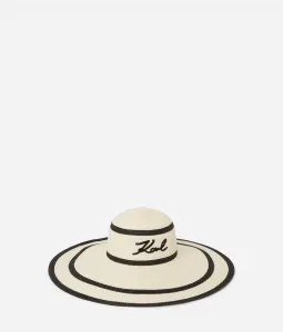 Klobúk Karl Lagerfeld K/Signature Stripe Summer Hat Čierna None